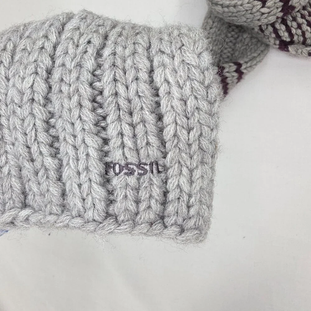 Fossil Scarf Wrap Unisex Men Women 80x6.5